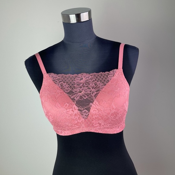 Modern Movement Pink Lace Push-up Bra size 32D - Picture 1 of 3